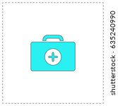 medical box. blue simple... | Shutterstock . vector #635240990