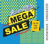 special offer mega sale banner... | Shutterstock .eps vector #1466263220
