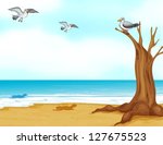 Illustration Of Birds At The...
