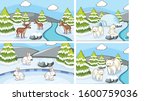 background scenes of animals in ... | Shutterstock .eps vector #1600759036