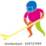 sport icon with man playing... | Shutterstock .eps vector #429727999