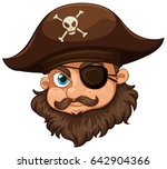 Pirate Wearing Hat And Eyepatch ...