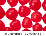 a pattern of red candies on... | Shutterstock . vector #127046453