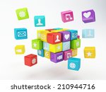 mobile phone app icon. software ... | Shutterstock . vector #210944716