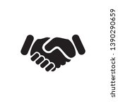 business handshake icon on... | Shutterstock .eps vector #1390290659