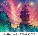 Fantasy Landscape With A Ship...