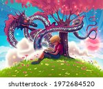 Fantasy Japanese Dragon With...