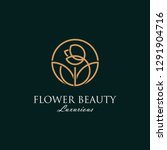 luxurious beauty flower logo... | Shutterstock .eps vector #1291904716