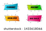   flat linear promotion ribbon... | Shutterstock .eps vector #1433618066