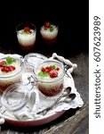 Small photo of Tapioca pudding with raspberry and red currants