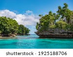 Tropical bay near the duke of york islands in Papua New Guinea