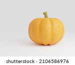 ripe pumpkin isolated on white... | Shutterstock . vector #2106586976