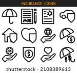 set of 12 vector icons on... | Shutterstock .eps vector #2108389613