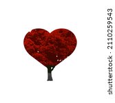 heart shaped tree isolated on... | Shutterstock .eps vector #2110259543