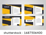 templates for square brochure.... | Shutterstock .eps vector #1687506400