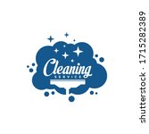 cleaning service lettering logo ... | Shutterstock .eps vector #1715282389