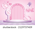 beauty podium display stage... | Shutterstock .eps vector #2129737409
