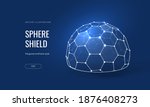 dome shield geometric vector... | Shutterstock .eps vector #1876408273