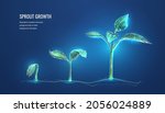seedling growth in a futuristic ... | Shutterstock .eps vector #2056024889