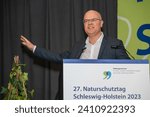Small photo of Neumunster, Germany, November 16, 2023 Portrait of Environment Minister Tobias Goldschmidt at an event