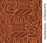 Geometric abstract vector from Chimu an ancient Peruvian culture. Pre-Columbian art pattern from Chimu textiles. Pre inca historic period.