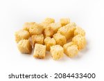 Croutons on a white background