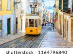 A view of the incline and Bica tram, Lisbon,  Portugal 