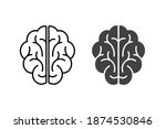 human brain vector icon... | Shutterstock .eps vector #1874530846