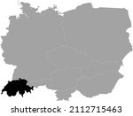 Black Map Of Switzerland Within ...