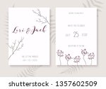 wedding invitation cards with... | Shutterstock .eps vector #1357602509
