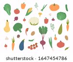 vector vegetables icons set.... | Shutterstock .eps vector #1647454786