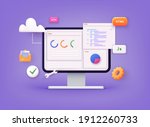 website programming and coding. ... | Shutterstock .eps vector #1912260733