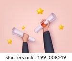 hands holding diploma... | Shutterstock .eps vector #1995008249