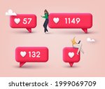social media like icon concept. ... | Shutterstock .eps vector #1999069709