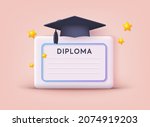 icon of graduation certificate... | Shutterstock .eps vector #2074919203