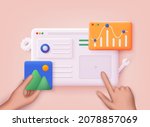 concept of seo optimization for ... | Shutterstock .eps vector #2078857069