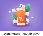 phone with discount. store... | Shutterstock .eps vector #2078857090