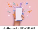mobile smart phone with... | Shutterstock .eps vector #2086504570