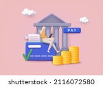 banking operation concept.... | Shutterstock .eps vector #2116072580