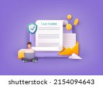 online tax payment. filling tax ... | Shutterstock .eps vector #2154094643