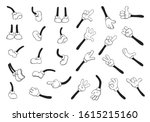 cartoon hands and legs big set. ... | Shutterstock .eps vector #1615215160