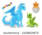 Set Of Cute Dragon Character ...
