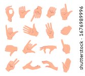 set of hands in different... | Shutterstock .eps vector #1676989996