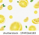 Fresh Lemon Fruit With Green...