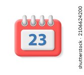calendar icon with date. 3d... | Shutterstock .eps vector #2106624200