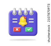 reminder icon. alarm bell ... | Shutterstock .eps vector #2107870973