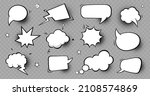 retro empty comic bubbles.... | Shutterstock .eps vector #2108574869
