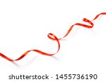 red ribbon isolated on white... | Shutterstock . vector #1455736190