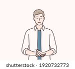 smiling man. hand drawn style... | Shutterstock .eps vector #1920732773