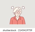 angry old woman character. ... | Shutterstock .eps vector #2145419759
